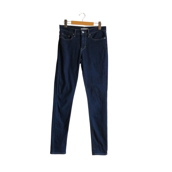 Levi’s 311 Shaping Skinny Jeans Dark Blue Size 27 Mid Rise - Picture 2 of 13